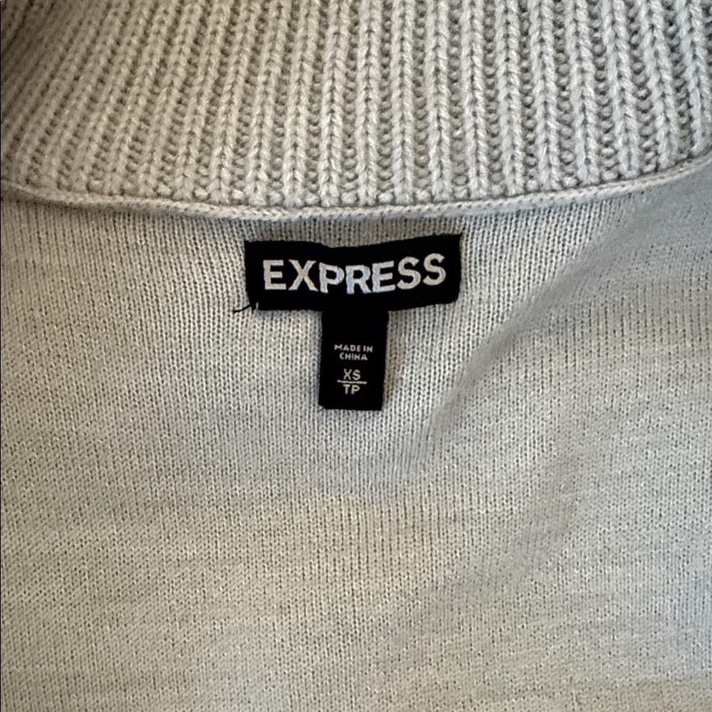 Express Light Gray Knit Sweater - Picture 2 of 6